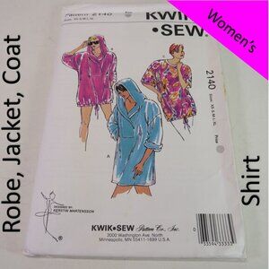 Kwik Sew 2140 sewing pattern Swimming cover up, jacket, shirt, coat